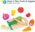 B. toys- Chop 'n' Play - Wooden Fruits & Veggies, Sliceable Play Food for Toddlers, Kids
