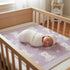 Cozy 30x40 Baby Knit Blanket Soft Cotton Blend with Bear and Bee Design Lightweight Infant Toddler Swaddle Nursery