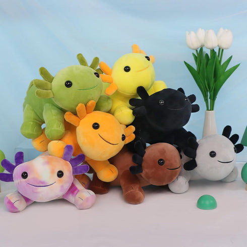 HENGSHI 10.8 inch Plush Axolotl Stuffed Animal, Axolotl Plush Toys, Cute Stuffed Cotton Plush Pillow Kawaii Salamander