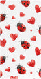 Mazeann Red Ladybug Heart Crib Sheets Soft Breathable Fitted Cotton Baby Crib Sheets