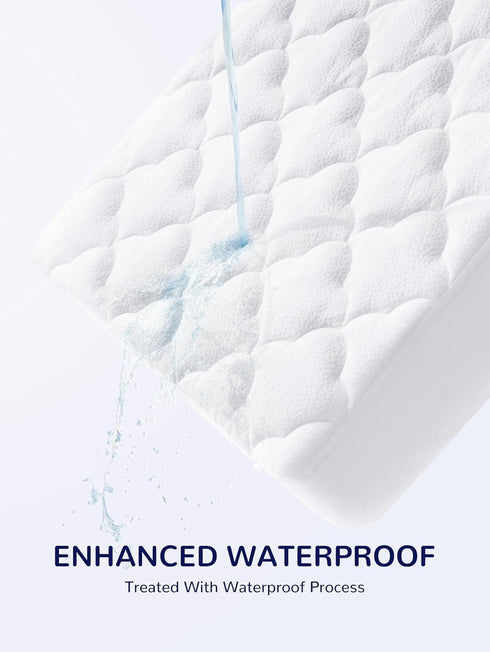 28"x52" 14", SLEEP ZONE Waterproof Crib Mattress Protector Pad - Quilted, Fitted Baby Mattress Cover - Soft Breathable