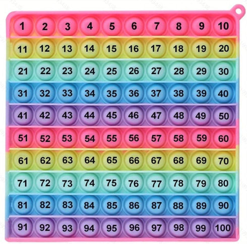 Yadishen P0PP 100 [1-100 Multiplication Table Hundred Board Math Game Toy Bubbles, Exercise Children's Logical