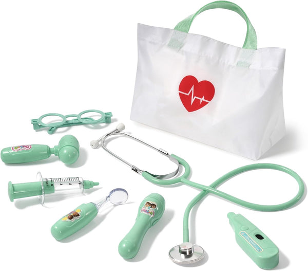 Phobby Kids Doctor Kit, 8 Pieces Toddlers Doctor Playset with Medical Storage