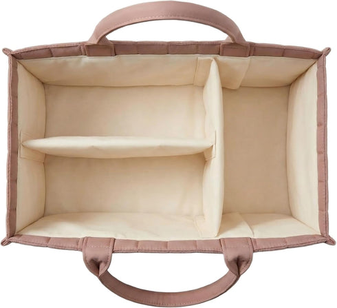 Gucilulu Baby Diaper Caddy Organizer-Large Nursery Storage Basket for Changing Table and Car - Portable Newborn