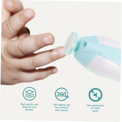 LIOOBO Trimmer Set 6 Electric Nail for Boys and Girls Multifunctional Baby Nail Polisher Safety Guard Rechargeable