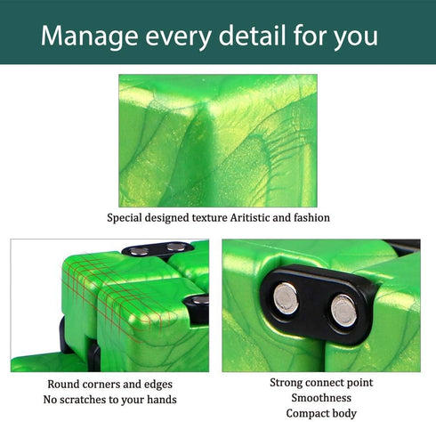 QIYI Upgraded Little Golden Elephant Infinity Cube Fidget Toy, Cool Mini Gadget for Stress Relief, Artistic Texture