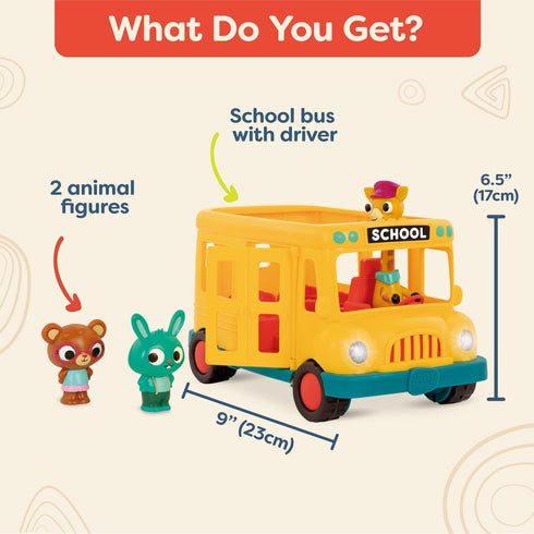 B. toys Bonnie's School Bus - Musical School Bus & Characters, Lights & Sounds Toy Vehicle for Toddlers 18 Months +