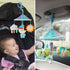Baby Pram Mobile Toy for Pack and Play - Car Roof Handle Toys with Soft Rattle for 0 Months+ (Sky)
