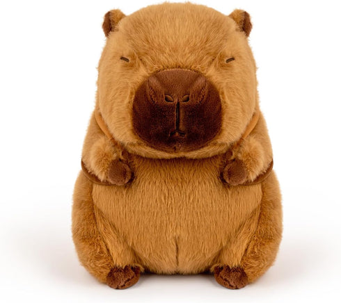 Capybara Plush 9 Inch Stuffed Animal, Cute Capybara Toy with Hamburger Backpack, Gift for Kids