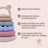 Set 6+ Baby Bear Teething & Stacking Toy - Teething Toys Silicone Teethers, Soft Baby Stacker Rings Teether, Learning