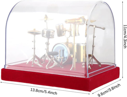Miniature Musical Instrument, Kit Miniature Drum Set for Desk Display, Mini Ornaments Craft Home Decor