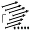 M6x90mm 15pcs Bunk Bed Bolts, Hex Drive Socket Cap Furniture Screws Assortment Kit for Cots, Beds, Crib Hardware (Black)