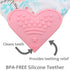 Reversible Baby Teething Bibs with Attached Pink Heart Teether - Boho Antler - Set of 2
