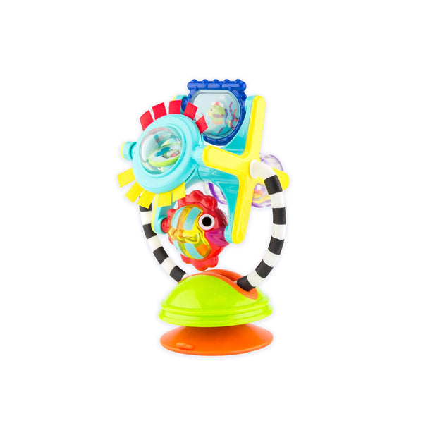 Sassy Fishy Fascination Station 2-in-1 Suction Cup High Chair Toy, Developmental Tray