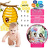 Honeycomb Bee Baby Monthly Milestone Blanket, 48x40in Nursery Newmom Gifts, Age Growth Tracker with Bonus Marker LHFS835