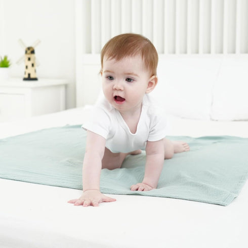 2 Pack 100% 40 40 Inches, Muslin Swaddle Blankets for Newborns, Cotton Receiving Blankets, Soft and Breathable Baby
