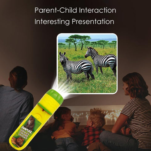 Kids Torch Animal Projector with 3 Discs 24 Images, Small Gifts for Boys Age 3-7, Cool Present for Children