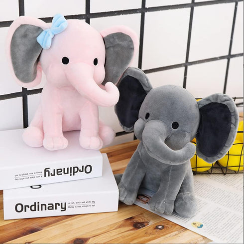 Elephant Stuffed Animals, 9.8 Inch Kawaii Plush Toys for Baby, Boy, Girls, Great for Nursery Decor