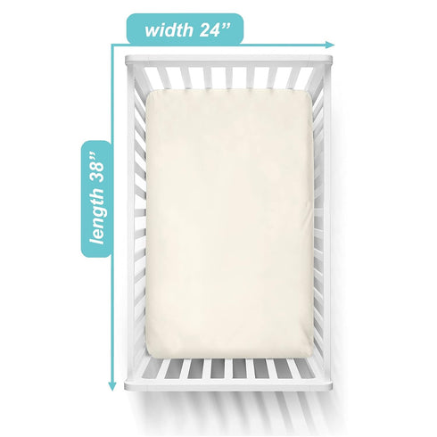 3 Pack 100% 38" 24", Pack American Baby Company Natural Cotton Fitted Mini Crib Sheets, x Soft Breathable Portable