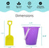 4E's Novelty 12 Sets 5.5" Sand Buckets and Shovels for Kids - Small Beach Toys for Summer Outdoor Fun, Party Favors