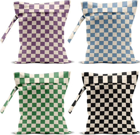 VBCVBGFH 4 Pack Cute Wet Bag Waterproof Washable Reusable Wet Dry Bag for