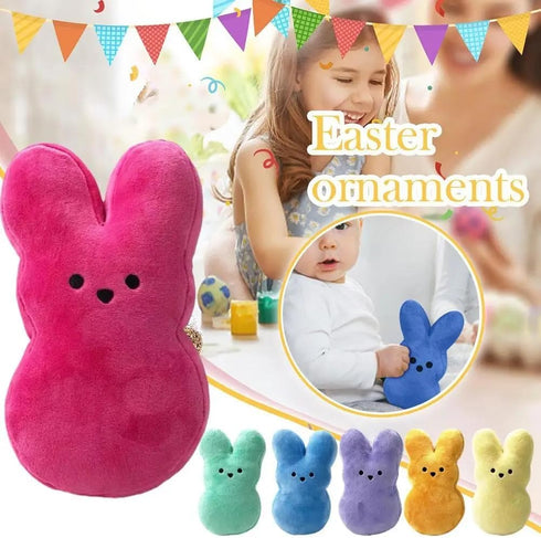 6Pcs Easter Bunny Plush Toys, Cute Animal Bunny Stuffed Dolls for Easter Basket Stuffers for Kids