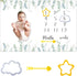 CSFOTO Baby Milestone Blanket 60''x40'', Eucalyptus Leaves Newborn Photography Props Blanket for Boy & Girl