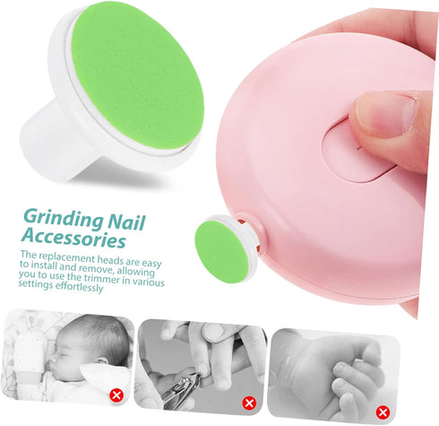 Trimmer 10pcs Set Electric Nail File Grinding Pads Nail Replacement Heads for Infant Manicure