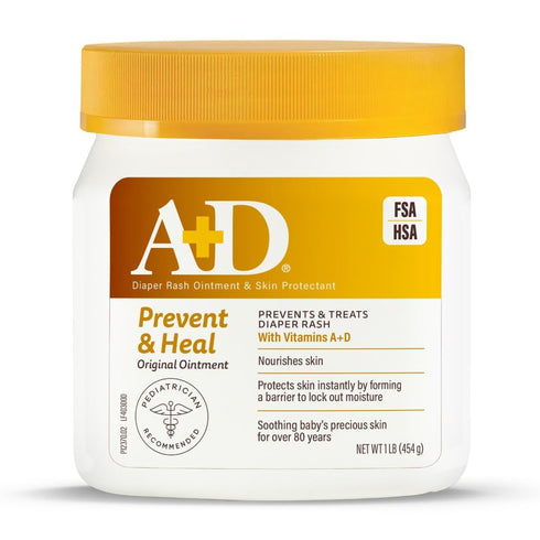 A+D Original Diaper Rash Ointment Prevents & Treats Diaper Rash, Moisturizing Skin