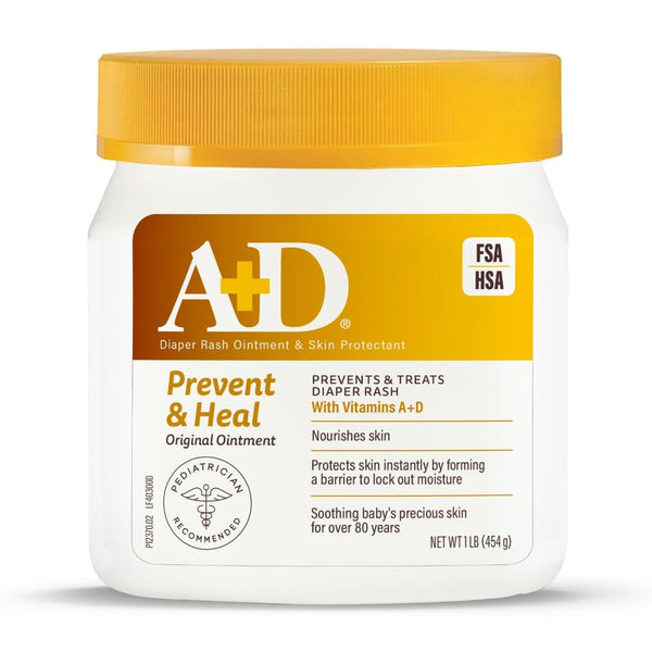 A+D Original Diaper Rash Ointment Prevents & Treats Diaper Rash, Moisturizing Skin