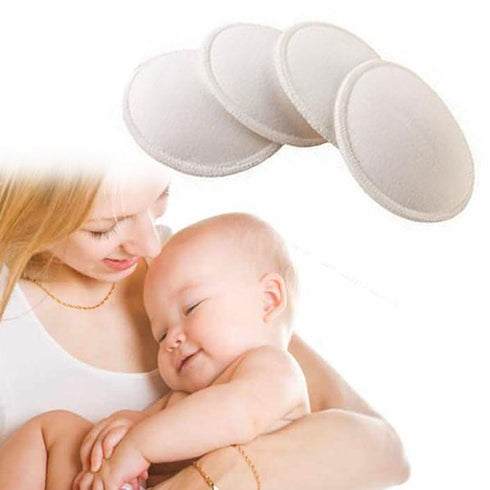 Cnrfeoap 4pieces Washable Breathable Absorbency Breast Pads Anti-Overflow Maternity Nursing Pad Baby Feeding