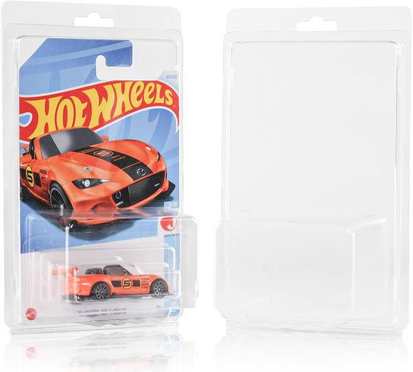 Baskiss 36 Pack Clear Protector Cases, Model Car Clamshell Display Case, Clear Protective Packs, Compatible with Hot