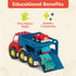 B. toys Car Carrier Truck - Toy Car Carrier with 6 Mini Cars for Toddlers 12 Months +