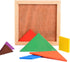 3 Otters Wooden Tangrams Puzzles, 4 Pack Educational Shapes Puzzle Toys for Kids and Adults, STEM Montessori Wood Toy