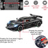 Toy Cars Model Koenigsegg Jesko 1/24 Black Alloy Collectibles, Die-cast Vehicles with Sound and Light