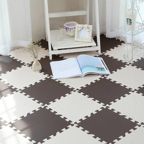 Fuzayylu 18 Pieces Foam Play Mat, Interlocking Playmat Tiles, Foam Floor Mat Tiles, Puzzle Play Mats, Exercise Gym Mats