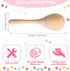 6 Leitee Pcs DIY Wood Maracas Unfinished Hand Painted Maracas Party Favor Wooden Rumba Shakers Hand Percussion Rattles