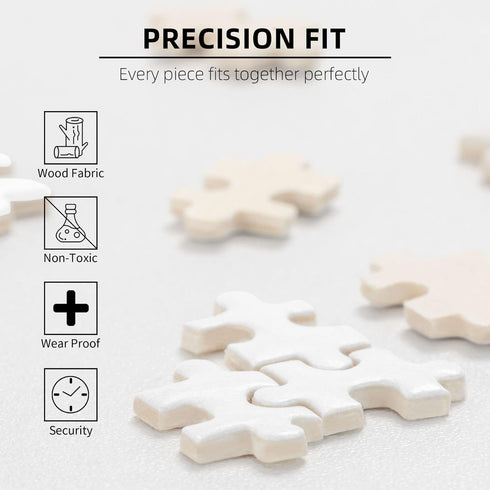 Black and White Couple Animals 1000 Piece Jigsaw Puzzle - Wooden Puzzles for Adults, Holiday Fun