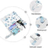 Haskirky 2 Blue Butterflies Watercolor Pcs Cloth Diaper Wet Dry Bags,Waterproof and Washable Bag for Travel Reusable