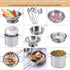 Tiny Cookware Utensils Pretend Play Kitchen Toys Stainless Steel Cooking Set Toys Montessori Kitchen Playset Kids Pots and Pans Playset,Play Kitchen Cooking Toys kitchen accessories for Kids Toddlers