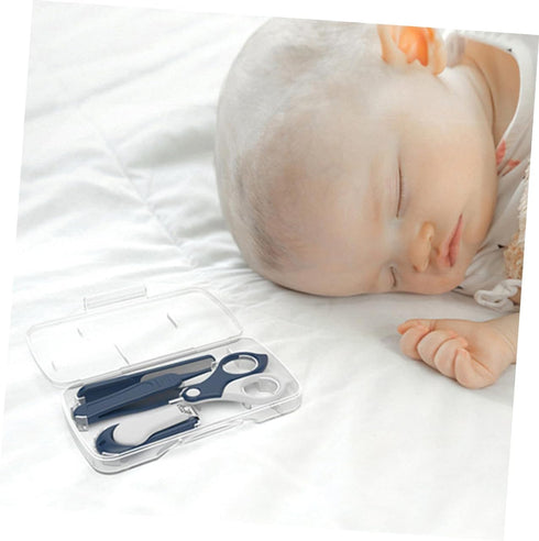 Set Portable Nail Care for Newborns - Safe Clipper Kit with Scissors, File & Tweezers in Case
