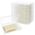 Hlimior 10-Pack Clear Flat Breast Milk Freezer Storage Organizer - 7.4"x5.1" Reusable Flattening