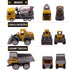 Kids Diecast Metal Engineering Cars Set - 6 Play Trucks for Boys Age 3-4, Birthday Party Supplies & Cake Topper