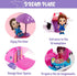 Playset Pink Airplane Toy Private Jet Transport Cargo Vehicle - Big Large Aircraft Plane with Figures and Beauty