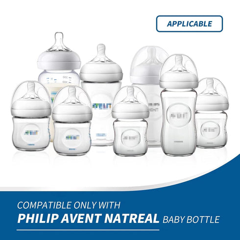 2 Pack Compatible Baby Bottle Handles for Philips Avent Natural Baby Bottles, Baby Bottle Holder, White