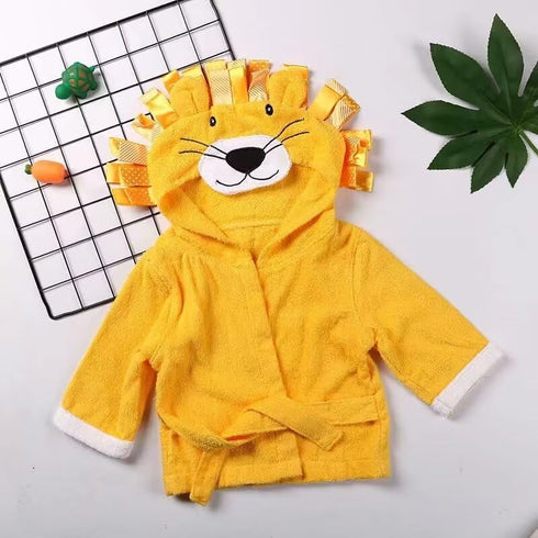 Unisex Baby Boy Hooded Bathrobe Towel - Ultra Absorbent Terry Cloth for Infants