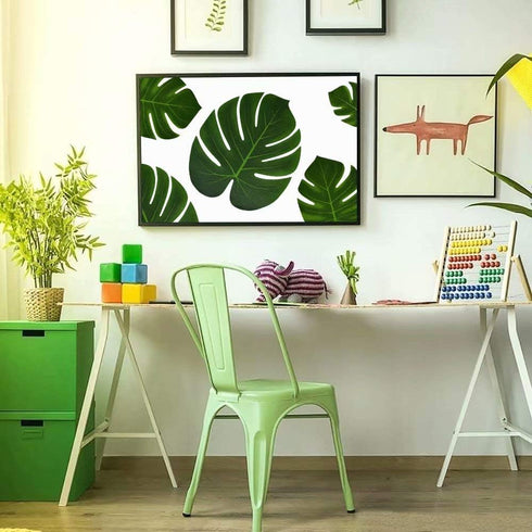 60Pcs Tropical Party Decorations, Artificial Palm Leaves & Hibiscus Flowers for Hawaiian Luau, Jungle Beach Theme