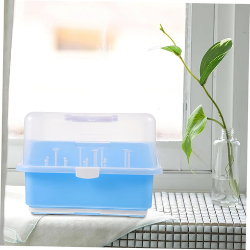 Kisangel Portable Bottle Drying Box with Capacity Practical Tableware Storage Organizer Durable Material for Milk