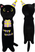 Long Cat Plush Pillow, 24 inch Cute Black Cat Plush, Birthday Stuffed Animal Gift