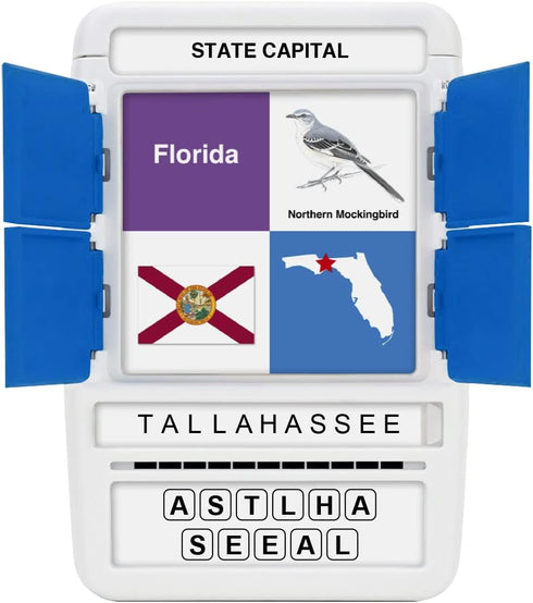 100 50 6+ PICS US States & Capitals Flash Cards | All States and Capitals to Learn | Fun and Functional Case | Ultimate